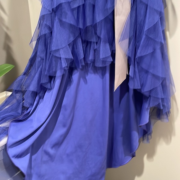 💃HI / LO Elegant Sheer strapless Dress - Picture 4 of 10